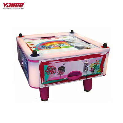 Yonee venta de mesa classic sport 4 person arcade coin operated mini air hockey game table